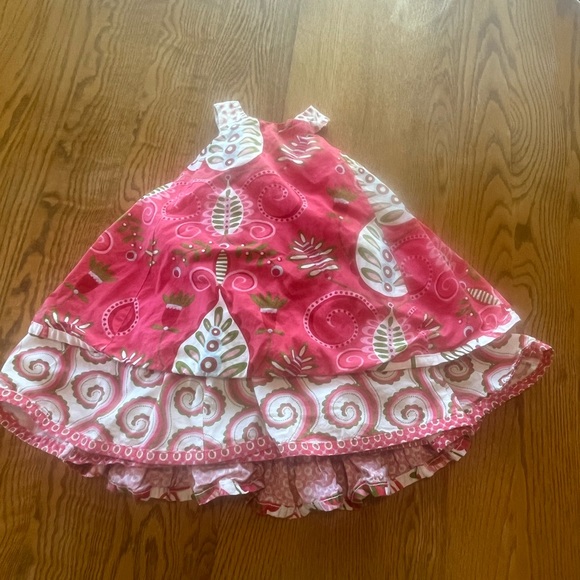 Jelly the Pug Baby Girls Pink Patty Tiered Ruffle Dress Size 12 mo - Picture 2 of 7